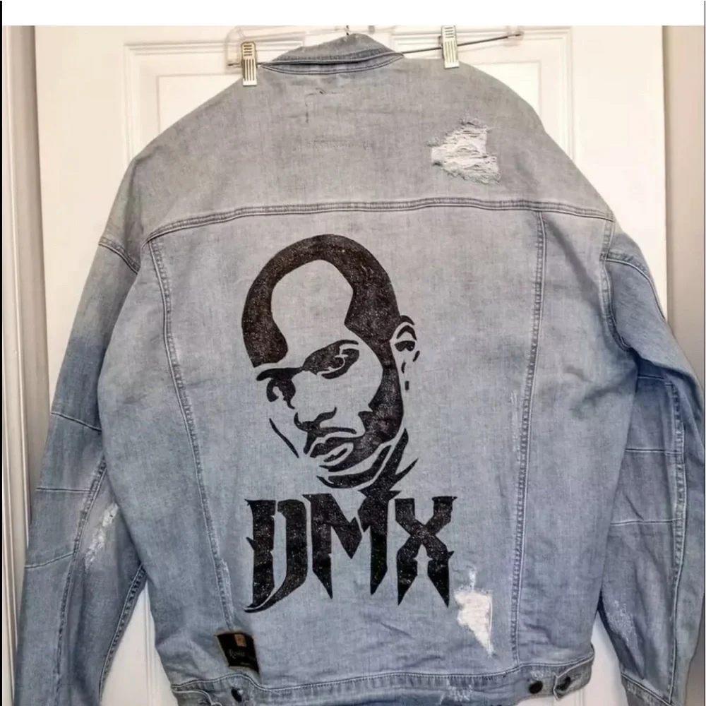 Custom Painted "DMX Ruff Riders" Jean Jacket - Picture 3 of 5